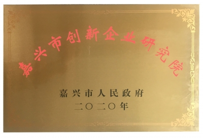 嘉興市創新企業研究院銅牌